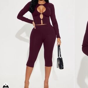 MIA Deep Burgundy Capri Set